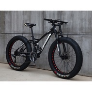 [1-5 Days Delivery] 26" Branded Foreknow Fat Bike Shimano Gear 21 Speed Full suspension mountain bike bicycle