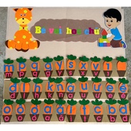 Children Have Fun Learning Letters Size 90cm x90cm Made of Felt
