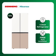 Hisense 720L Premium 4 Door Inverter Refrigerators Fridge Triple Zone RQ768N4AW-KU