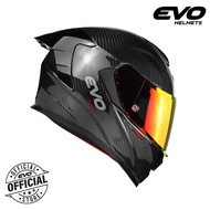 EVO Gt-Pro Carbon Dual Visor Full Face Helmet with Free Clear Lens