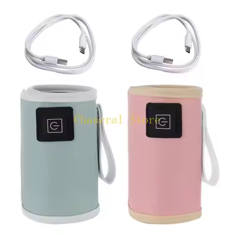 E7CE Portable USB Milk Warmer Bag Insulated Milk Bottle Heater Bag Nursing Warmer