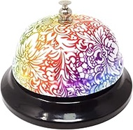 Honbay 3.3inch Call Bell Customer Service Bell Game Bell Pet Training Bell (Green Flower) (C)