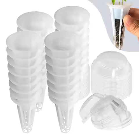 4.3x7.9cm Round Soilless Cultivation Planting Baskets for Plants Hydroponics Grow System Replacement