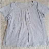 Beautiful baby blue top with pearl girly