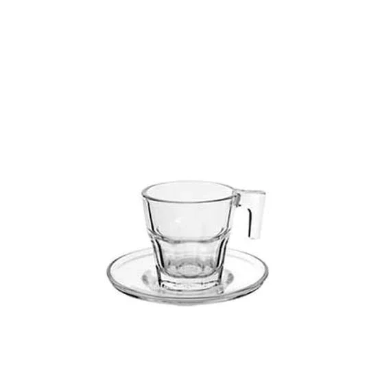 Gelas Kecil Kaca Beling Sloki Gagang Shooter Double Shot Espresso 80ML Kim Glass + Tatak Cangkir Gag