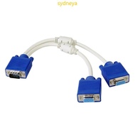 Best Resolution 1080P VGA 1 Male to 2 Female Video Cable Adapter Cord 1080P