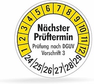 Fluxxx Pack of 1120 Test Badges "Next Test Date", 20 mm Diameter, Test Labels According to DGUV V3, 