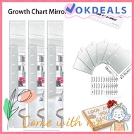 OKDEALS Growth Chart Mirror for Wall, 3 in 1 Growth Chart Growth Chart Mirror, Height Measuring Mirr