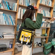 Kuromi Sail Bag Cute Cartoon Student Art Tutorial Materials Textbooks One Shoulder Backpack Carrying Books Commuting Shopping