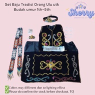 Set 7 item Baju Skirt Tradisi Orang Ulu Borneo untuk budak umur 1th - 5th
