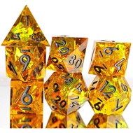 DND Sharp Edge Handcrafted 7-Piece Polyhedral Dice Set DND Role-Playing Game MTG Dice Set D&D Dice w