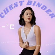 Janest Chest Binder Seamless Binder Zipper Tomboy Bro Sport Bra Chest Binder Breathable Binder Plus 