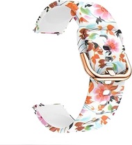 Tznzxm Compatible with Fitpolo/TOOBUR DR06 smart watch Bands,Fashion Flower Adjustable Soft Silicone