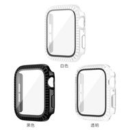 Suitable for Apple iwatch123456Generation Watch Shock-resistant Protective Case PC Tempered Film Sun Pattern Protective Case Strap