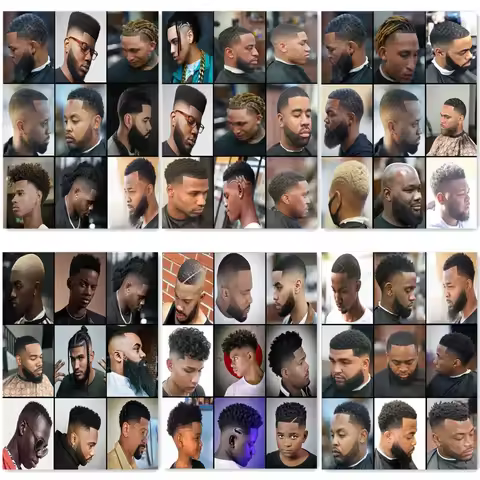 Best Waves\0buzz Cut \ Dreadlocks Hairstyle For Black Men Posters Prints High Fade Haircut Canvas Ba