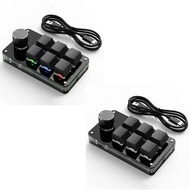 F7Programming Macro Custom Knob Keyboard 6 Key Copy Paste Mini Button Photoshop Gaming Keypad