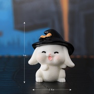 [Faster YG] 2023ของขวัญปีใหม่ Figurine Miniature Halloween Rabbit Micro Landscape เครื่องประดับตกแต่งน่ารักกระต่าย Figurine MINI Fairy Garden เครื่องประดับสัตว์โต๊ะทำงานตกแต่ง