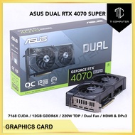 ASUS Dual GeForce RTX 4070 SUPER OC EDITION 12GB GDDR6X DLSS 3 192bits PCIe 4.0 DP HDMI Used Graphic