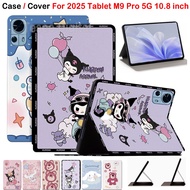 For 2025 Tablet M9 Pro 5G 10.8 inch High Quality PU Leather Strawberry Kuromi Stand Flip Cover M9Pro