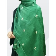 **HOT SELLER**SHAWL SHIMMERING SULAM BUNGA DESIGN(SHAWL STYLE)
