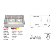 LEVANZO 1410R SUS 304 STAINLESS STEEL KITCHEN SINK
