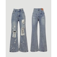 INFINITY : Nash Jeans (Nash) Code HN33 Beautiful Bell-Bottom Decorated With A Cool Look Wear It And 