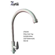 Zyta ZT6230 Pillar Mounted Sink Tap SUS304 Matt 210*350mm [H]