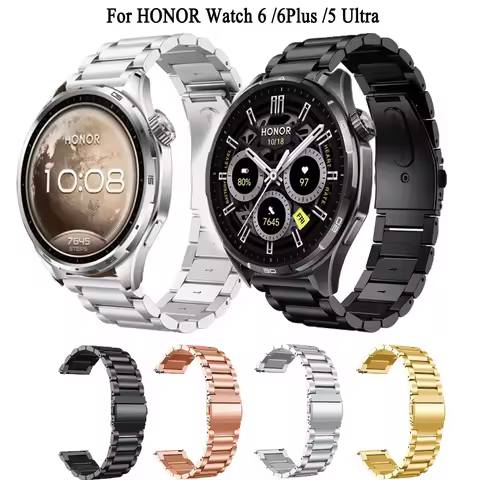 22mm Stainless Steel Bracelet Strap For HONOR Watch 6 Band For HONOR Watch 5 Ultra Watchband band Re