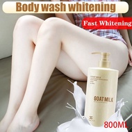 100% natural large capacity Goat Milk Body Wash Whitening shower gel 800ML Nicotinamide whitening Moisturizing and exfoliating