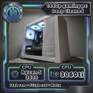 [主頁有更多電腦選項❤️] [SOLD]｜樓下交收-$150｜R5 3600 + RTX 3060ti + 512GB NVMe ssd + 16GB RAM｜細機箱白色電競打機主機 #遊戲電腦 #台