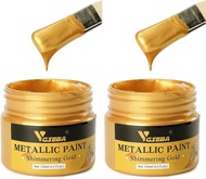 VGSEBA Metallic Brass Acrylic Paint 100 ml Copper Leaf Paint for Art Painting Crafts Ideal for Canva
