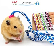 CHAMPIONO Pet Hamster Leash, Nylon 1.4m Pet Cage Leash,  Adjustable Rabbit Collar Leash Rat Mouse Ha