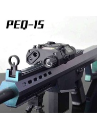 Airsoft Peq-15 Pro Model,綠色+紅色閃光燈+白色led手電筒,個別控制,適用於20mm-25mm畢卡索尼導軌,airsoft玩具槍配件