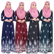 {A}JUBAH MODEN IRONLESS-MUSLIMAH JUBAH COMO CREPE TERKINI