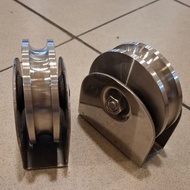 RODA PINTU PAGAR/RODA PINTU GERBANG/RODA PAGAR STAINLESS 4 INCHI 304( BEHEL ) - GIARA MART