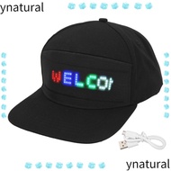 YNATURAL Bluetooth Smart Hat, Programmable Light-Up Baseball Cap Outdoor Bluetooth LED Hat LED Baseb