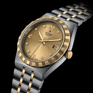 Tudor (TUDOR) Royal Series Men's Watch Automatic Mechanical Men's Watch Swiss Watch Date Display Waterproof Luminous 38mm Gold Disc Diamond M28503-0005