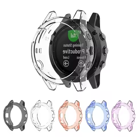 Soft Silicone Protection Case For Garmin Fenix 5S 5 5X Smart Watch Protector Frame Cover TPU Bumper 
