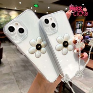 GC134 SOFTCASE CLEAR 3D BLACK FLOWER FOR SAMSUNG J2 J4 J6 J7 Prime A02 A02S A03 A03S A04 A04E A04S A