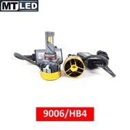 หลอดไฟหน้า LED รถยนต์ H11 H4 9005 HB3 9006HB4 H7 ใหม่ฝาทอง 170W 34000Lm แสงขาว ของแท้ โคตรสว่าง ประก