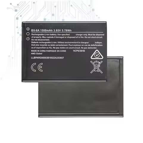 1500mAh BV-6A Battery For Nokia Banana 8110 4G 2060 3060 5250 C5-03 TA-1059 2720 Filp Battery BV6A
