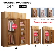 SAG Simple Wardrobe Bedroom Solid Wood Closet Modern Loft Cabinet Multifunctional Storage Cabinet 2/