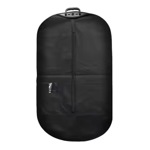 Black Dust Cover with Zipper for Portable Travel Business Mens Garment Clothes Suit Jacket Storage P