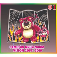 Visison 2014-2020 black fairing matte plastic sticker