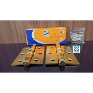 KANSAS 3" (7.62cm) Thick Bearing Hinge YELLOW KANSAS Top Quality / Window Hinge