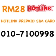Hotlink Prepaid Sim Card 010-7100998
