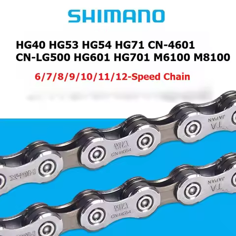 SHIMANO Derailleur Chain HG40 HG53 HG54 HG71 CN-4601CN-LG500 HG601 HG701 M6100 M8100 Bike Chain 6/7/