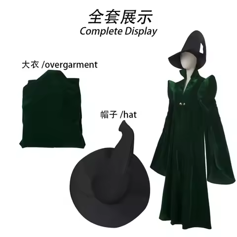 《VUVU》Severus Snape Cosplay Costume Hogwarts School Black Cape Robe Suit Magic Wand Carnival Party U