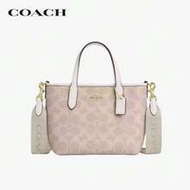 COACH City 15 โลโก้แบรนด์ สายสะพายถอดได้ เคลือบผ้าแคนวาส กระเป๋าโท้ท กระเป๋าสะพาย กระเป๋าถือขนาดเล็ก