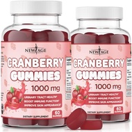 NEW AGE Cranberry Gummies Urinary Tract Health Gummies 1000mg - Supports Bladder, Kidney, UTI - Vege